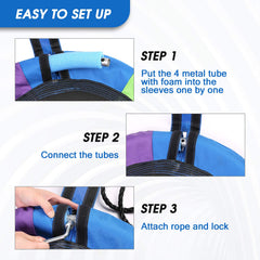 Odoland swing with soft sponge frame padding for comfort.