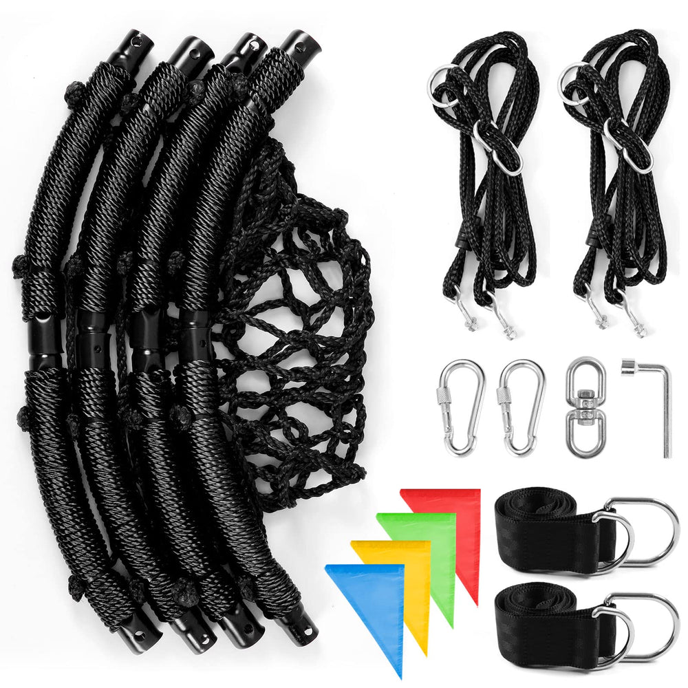Odoland spider web swing ideal for outdoor backyards and travel setups.
