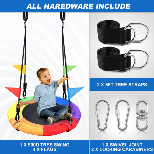Odoland tree swing strap hanging system for secure mounting.