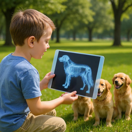 Odoorgames pet Xrays cat image highlighting feline skeletal anatomy for learning and pretend play.