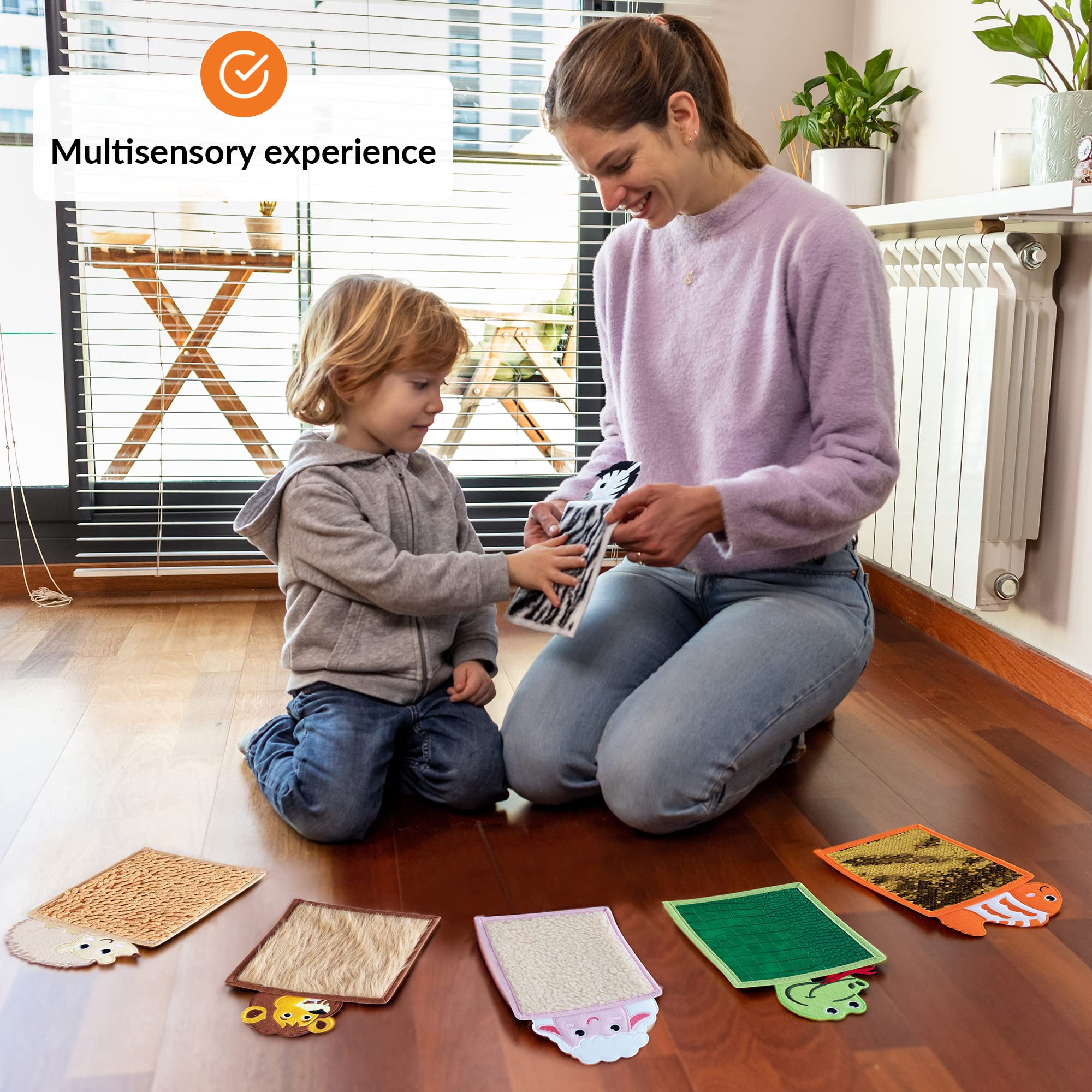 ODOXIA sensory mats feature a dolphin motif for imaginative play and sensory awareness.