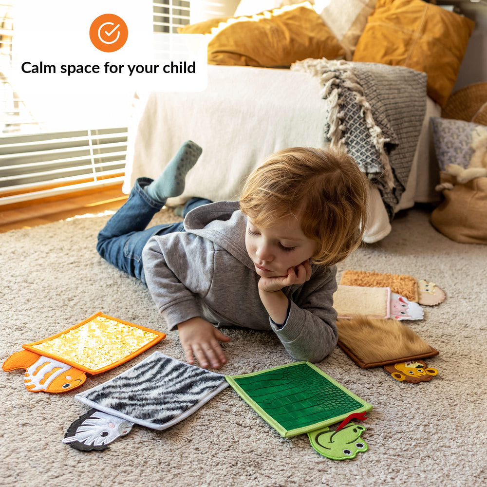 ODOXIA sensory mats with a monkey motif invite playful exploration.
