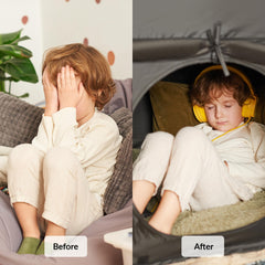 ODOXIA Sensory Tent for indoor use creates a dark, soothing mood.