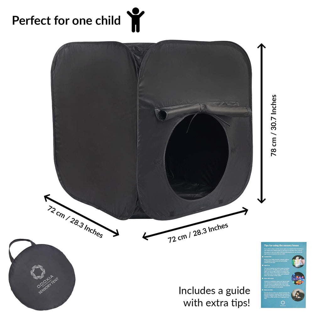 ODOXIA Sensory Tent pop-up design enables quick setup for classrooms.