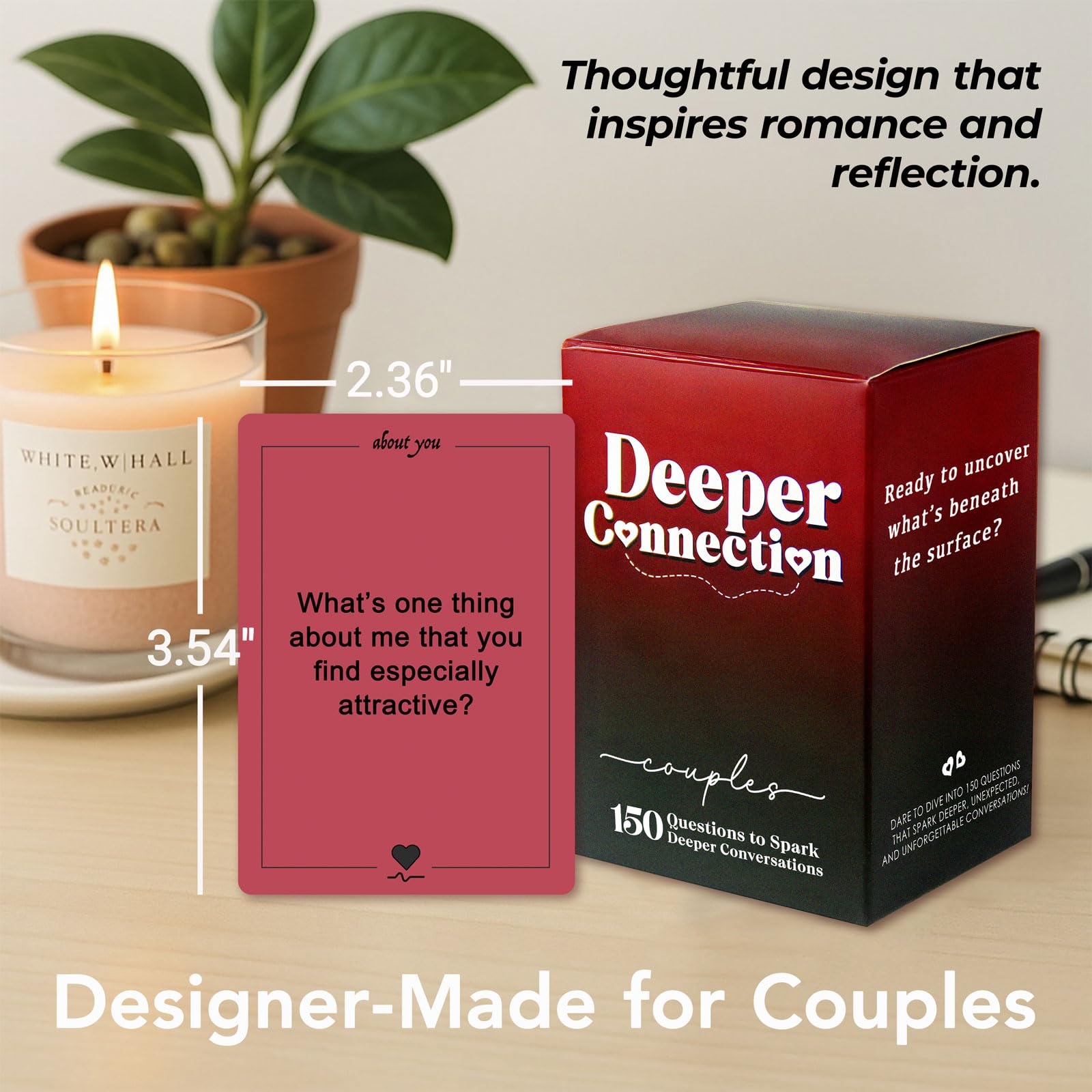 Rounded-edge cards of Odrano Deeper Connection for comfortable handling.
