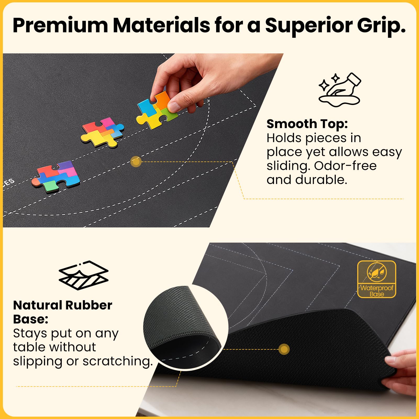Odyssolve foam rolling tubes stabilize the roll and protect pieces.