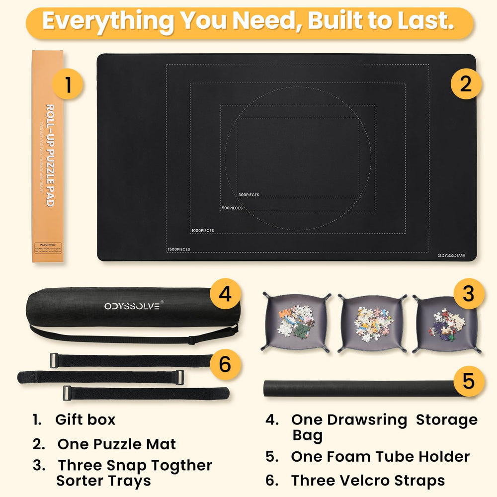 Odyssolve waterproof surface keeps pieces dry and workspace clean.