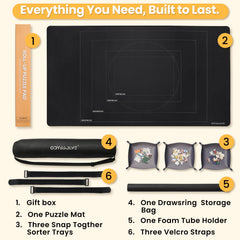 Odyssolve waterproof surface keeps pieces dry and workspace clean.