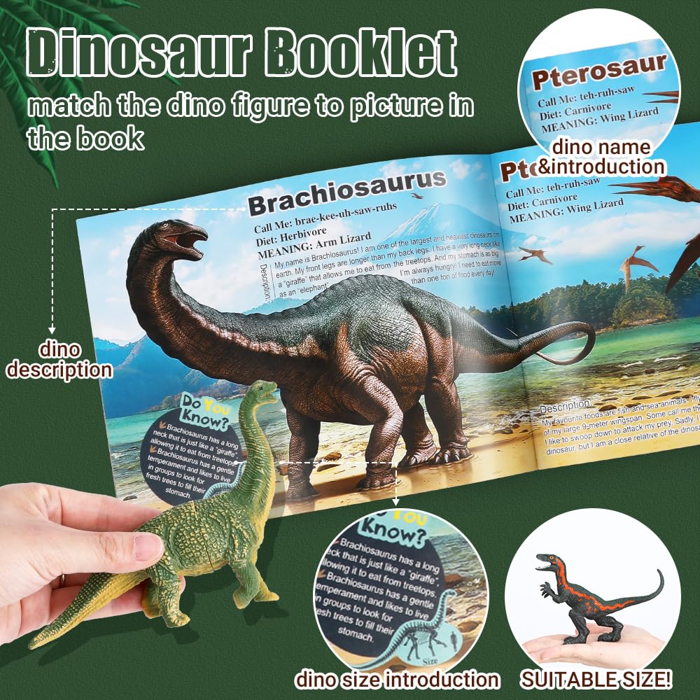 OENUX Brachiosaurus figure with tall silhouette for display and learning.