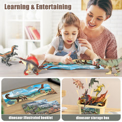 OENUX Dilophosaurus toy with bright color for dramatic play scenes.