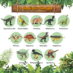 OENUX durable PVC dinosaurs - sturdy figures designed for everyday use.