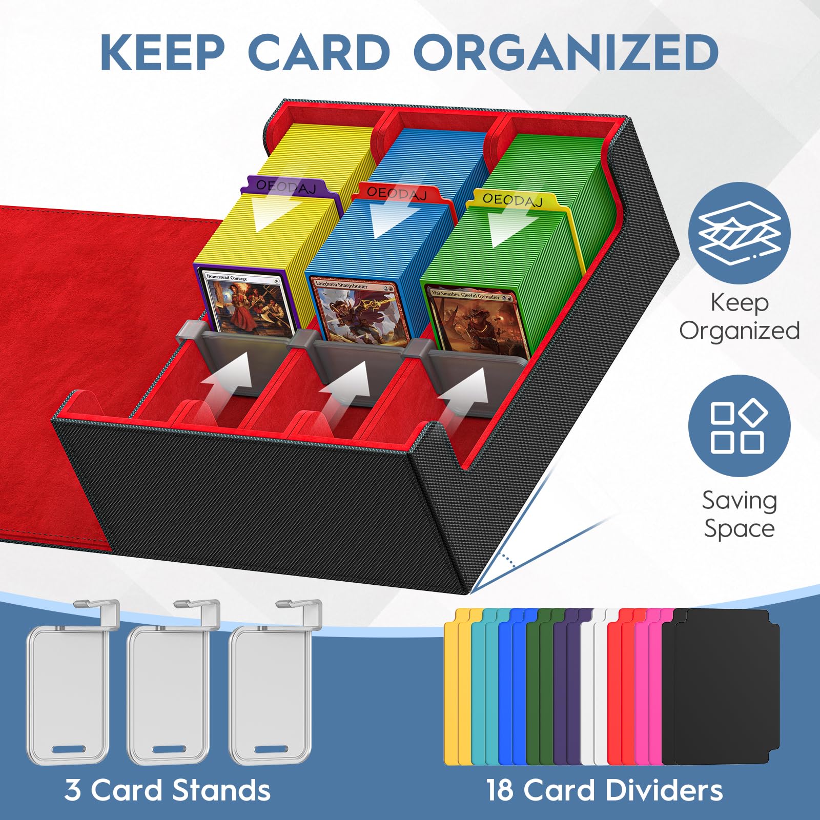 OEODAJ box interior layout showing organized compartments