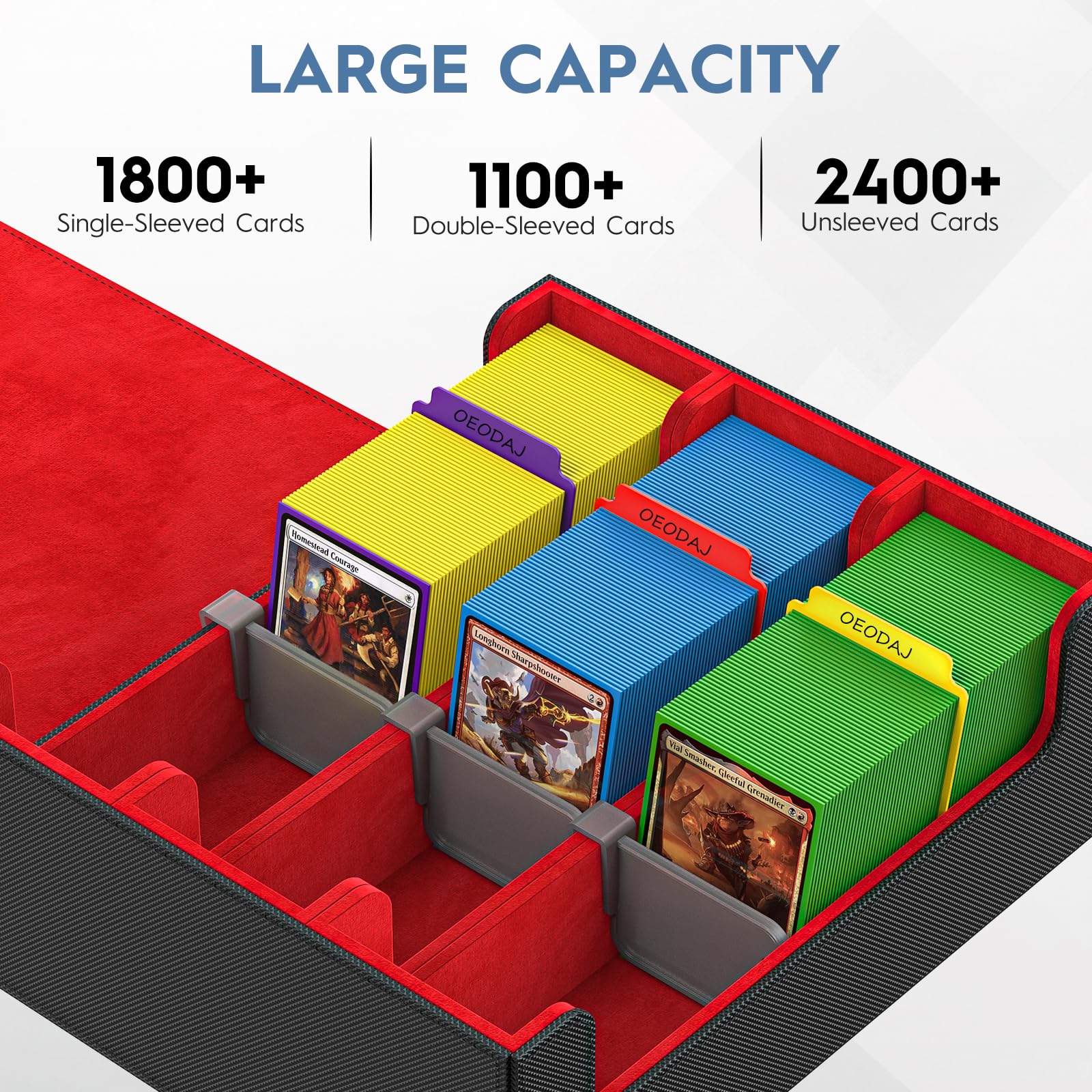 OEODAJ 18-color dividers keep categories clear and accessible