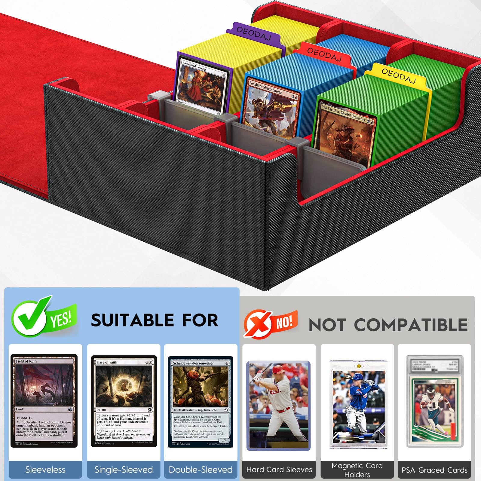 OEODAJ box with 3 adjustable stands for stable sorting