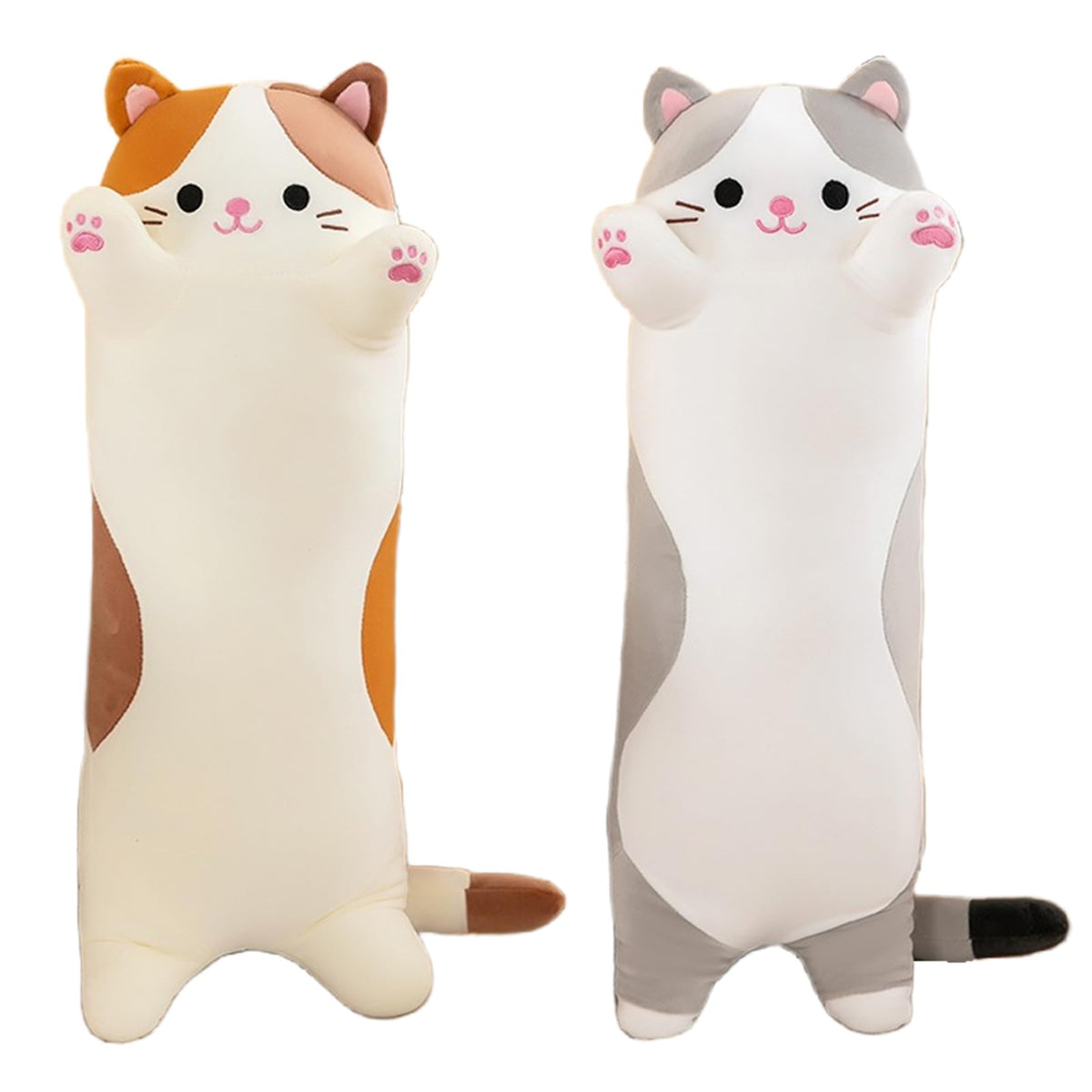 Oeonuas cat plush gray face closeup for soft, comforting hugs
