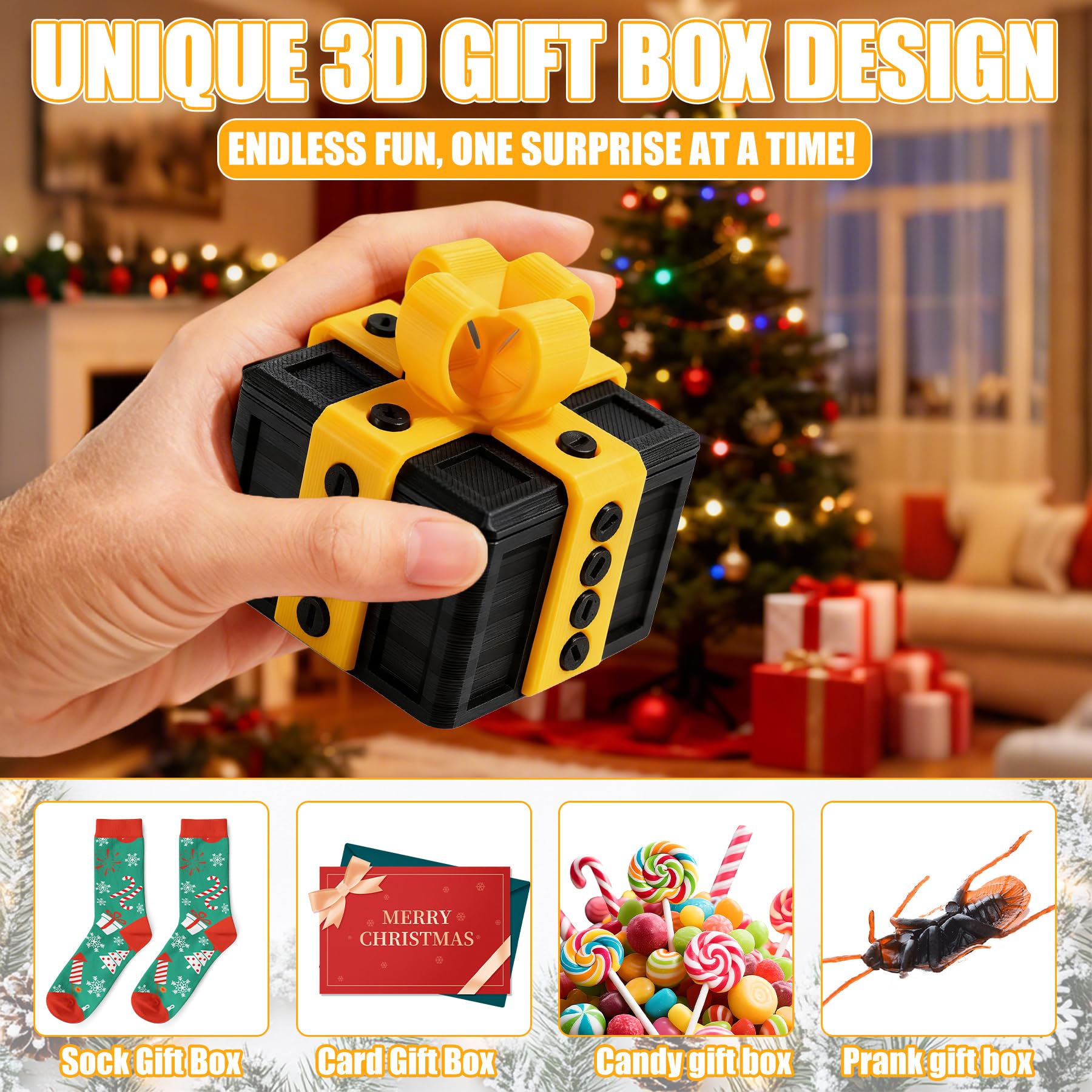 OESINS prank gift box reinforced corners for durable shipping