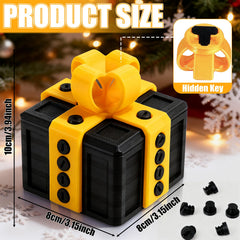 OESINS prank gift box screws close-up showing puzzle hardware