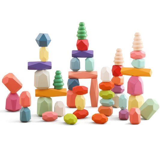 OESSUF Stacking Rocks 48-Piece set for creative balance play