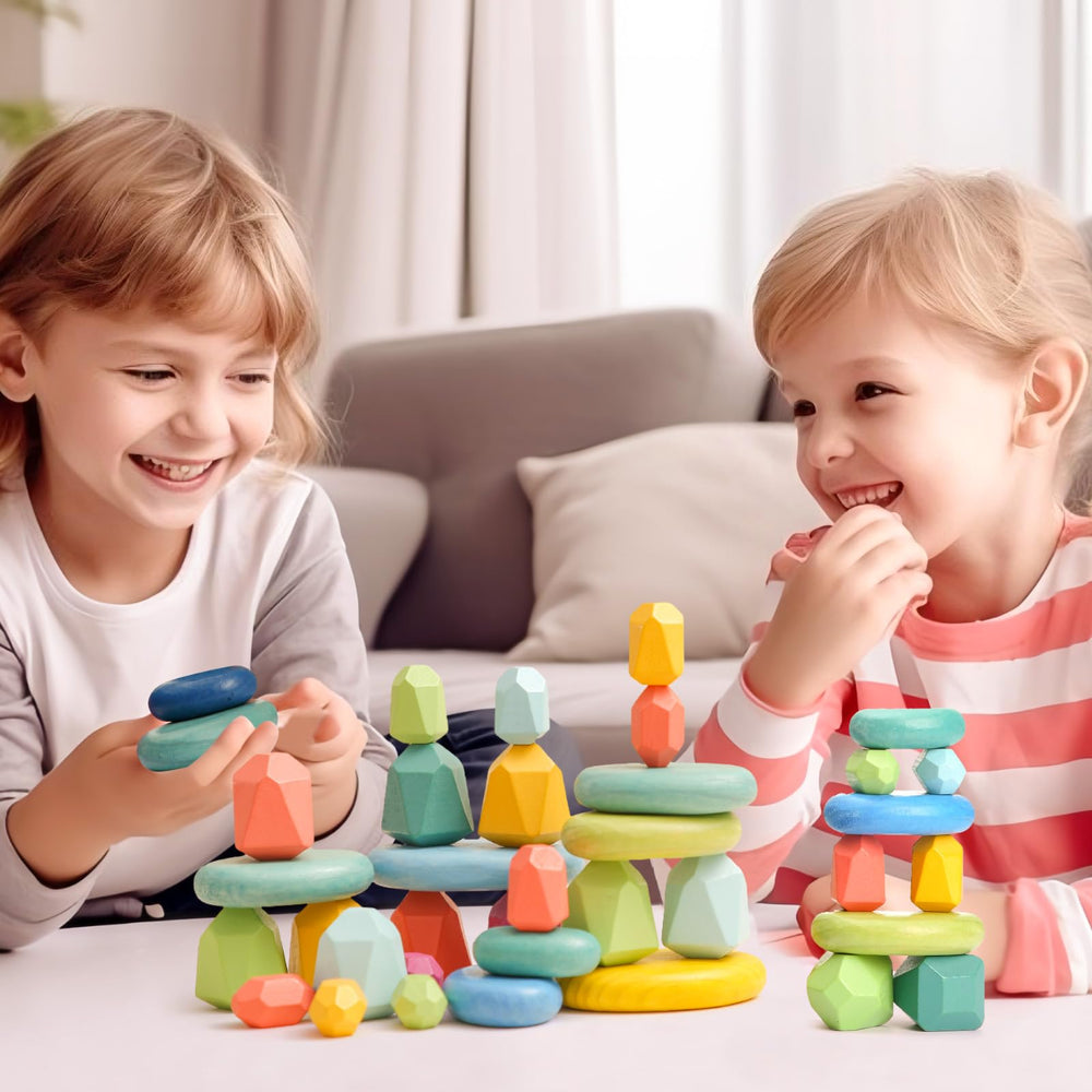 OESSUF Stacking Rocks safe paints resist rubbing for long-lasting color.
