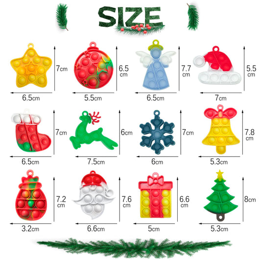 OFCTE Christmas mini pop keychain in hand demonstrates portable stress-relief on the go.
