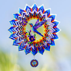 OFEWPAGA hummingbird wind spinner 12inch in garden decor with vivid colors