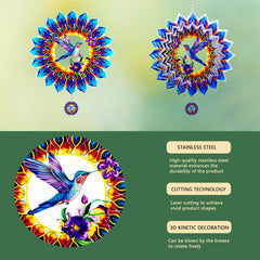 OFEWPAGA hummingbird wind spinner displayed in garden setting