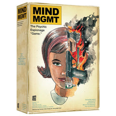 Off The Page Games Mind MGMT box front, eye-catching display for collectors.
