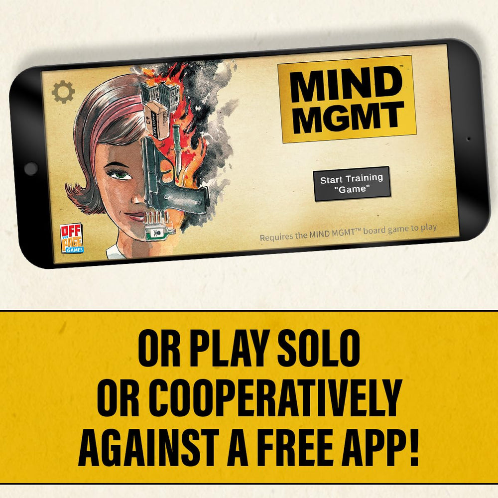 Off The Page Games Mind MGMT rulebook and clips for organized play.