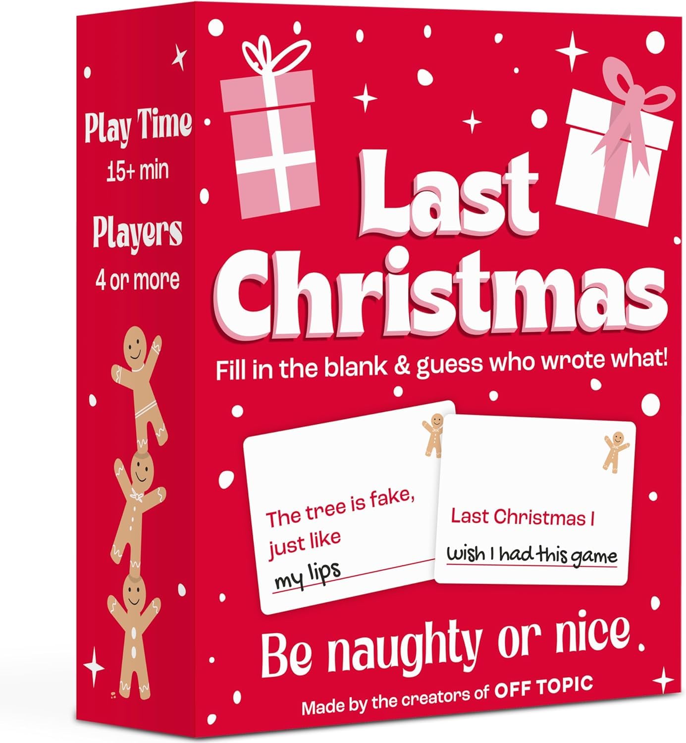 OFF TOPIC Last Christmas card game box for festive family game night.