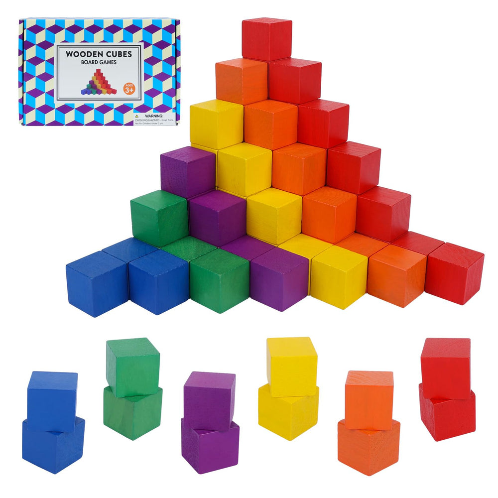 Offelec 108-pack wooden blocks closeup shows safe edges for tiny hands.