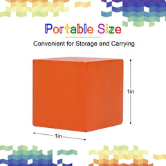 Offelec 1-inch blocks aid fine motor skills during play.