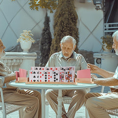 Offelec clutter-free table during family game night.