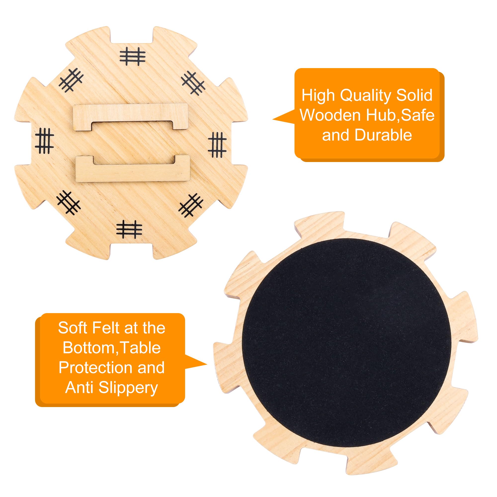 Offelec felt-bottom base protects surfaces during lively gameplay.