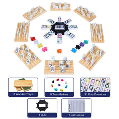 Offelec central hub center forms the sturdy focal point of Mexican Train games