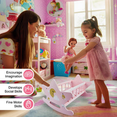 Offelec safety-certified wooden cradle: durable and safe for kids.