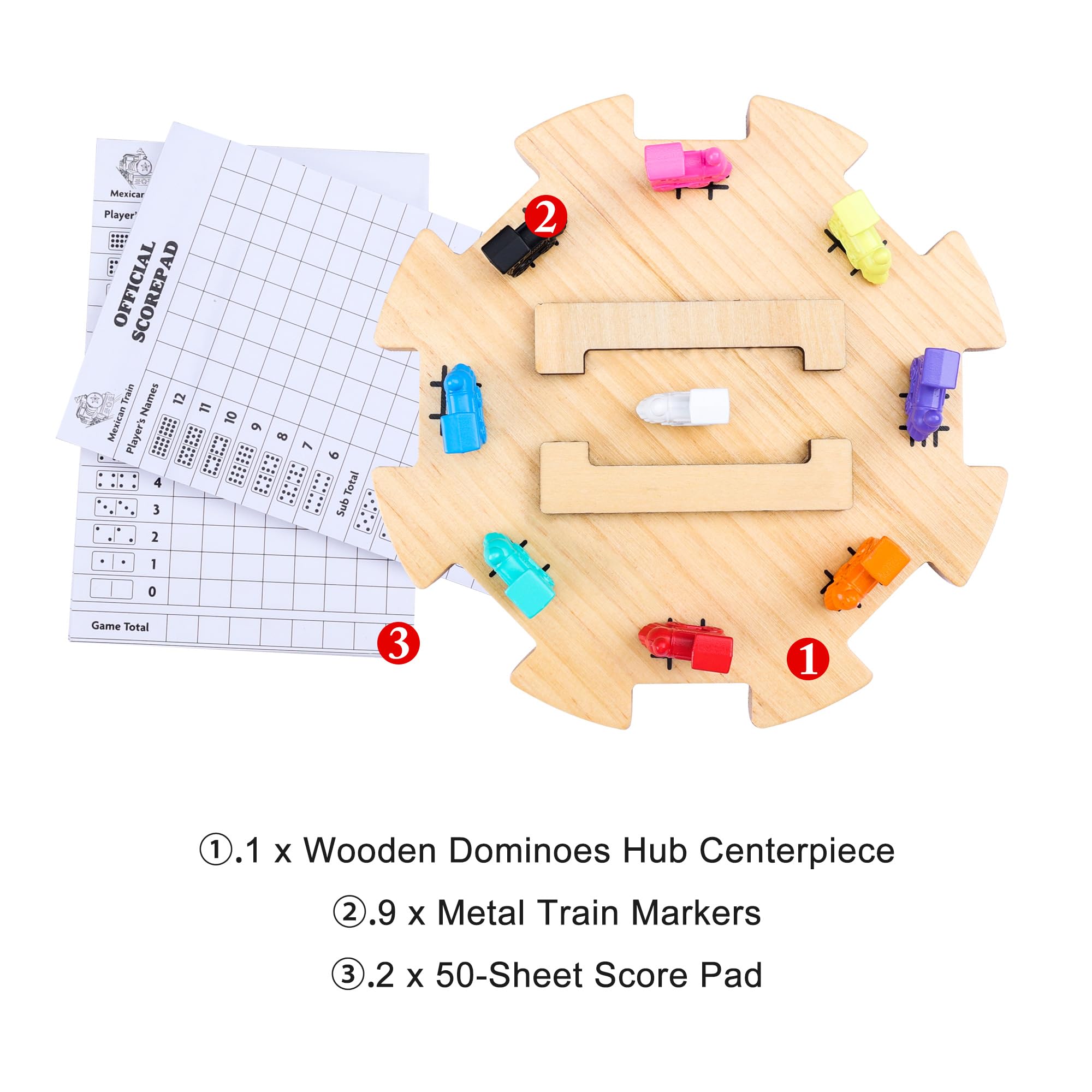 Offelec pine wooden hub ensures sturdy center and easy tile access.