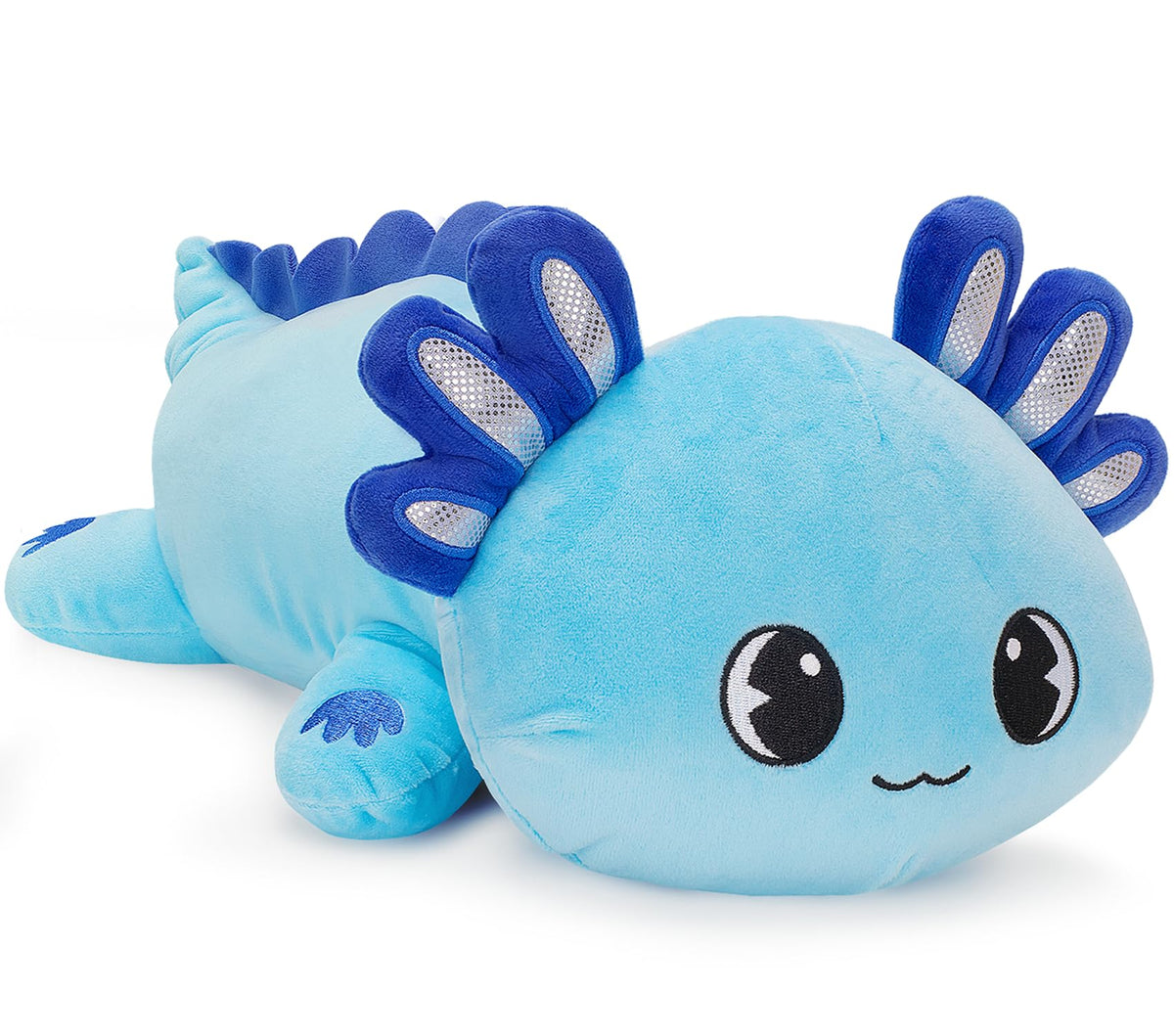 Officygnet Axolotl Plush 13-inch blue, cozy cuddle companion for kids