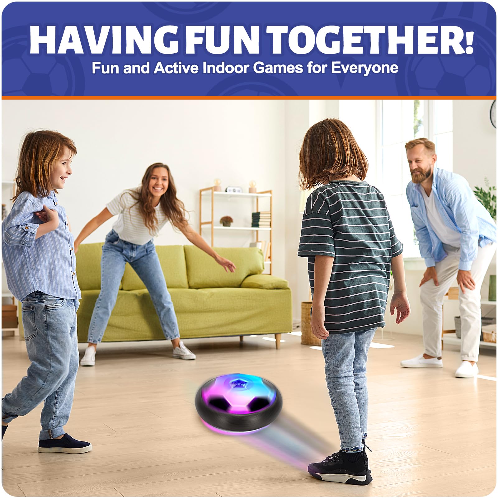 Officygnet hover-soccer tech lets balls glide on smooth surfaces.