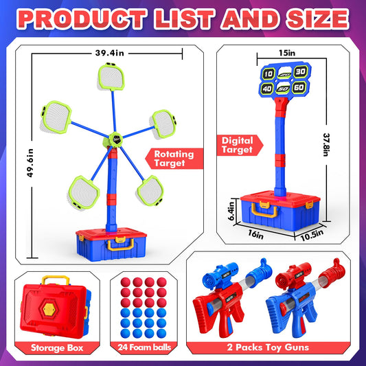 Officygnet moving-rotating target for dynamic aim practice and family fun.