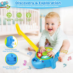 Officygnet Musical Elephant back shape sorter boosts hand-eye coordination.