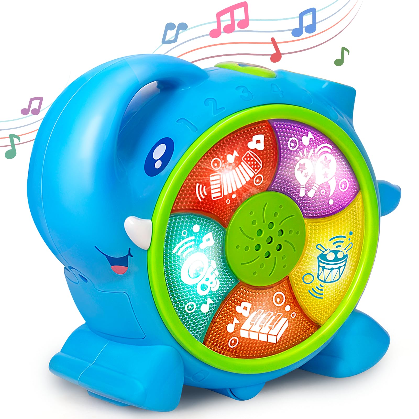 Officygnet Musical Elephant portable with detachable handle for indoor/outdoor adventures.