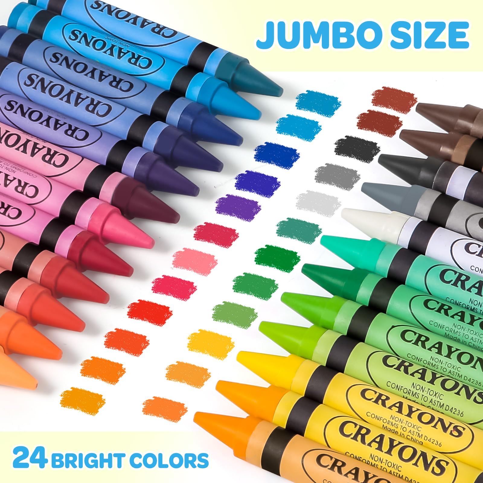 Officygnet non-toxic wax crayons designed for safe, creative play.