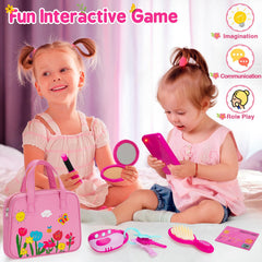 Officygnet Play Purse powder cake supports safe pretend grooming for tiny hands