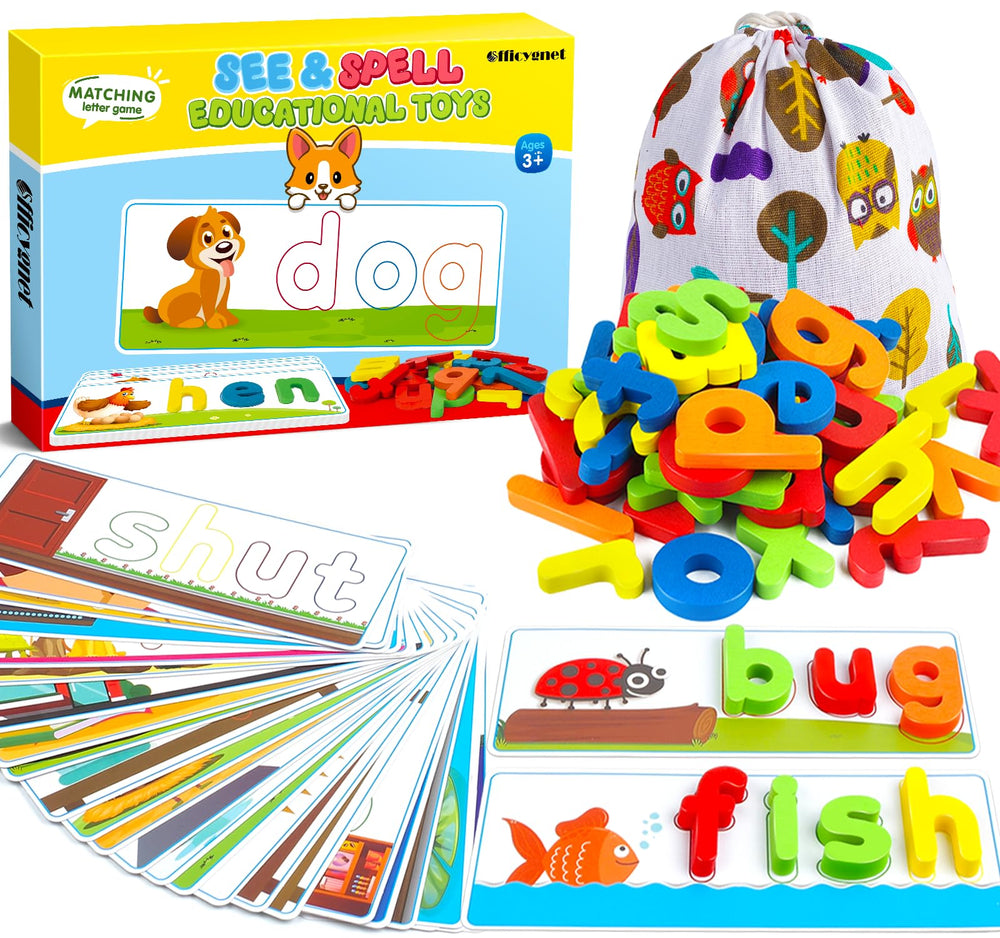 Officygnet See & Spell blocks and cards layout promotes collaborative learning.