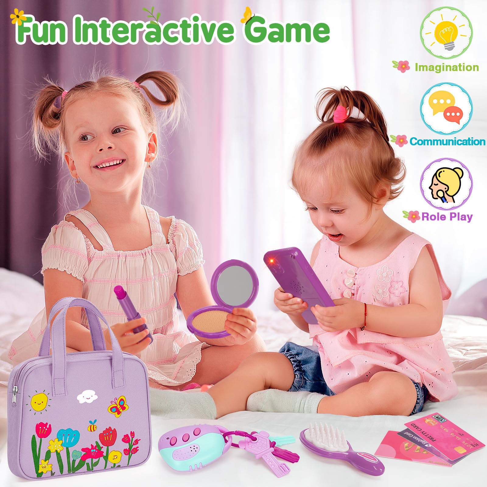 Officygnet toy smartphone with lights for interactive role-play