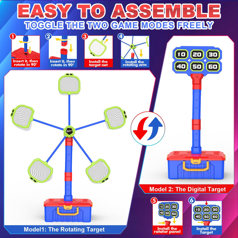 Officygnet standing digital target with numbered scoring for engaging gameplay.