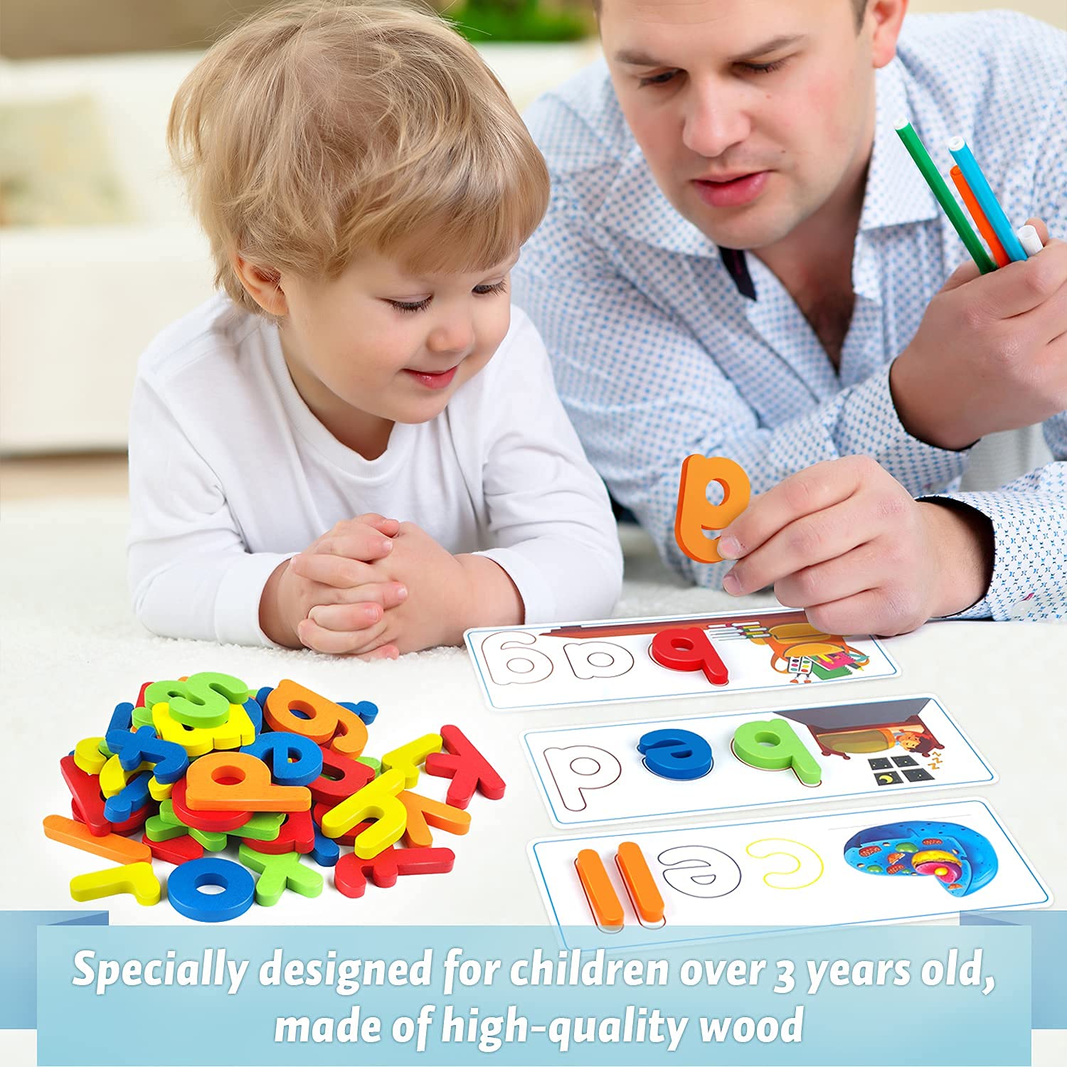 Officygnet storage bag keeps See & Spell toys neatly organized.