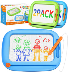 Officygnet two-pack magnetic drawing boards for shared play and creativity.