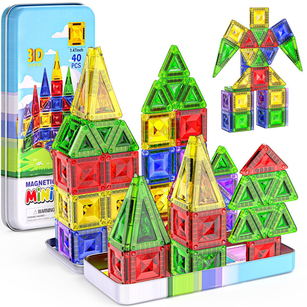 OFFISYS Sparkling Diamond mini tiles travel case for portable STEM play