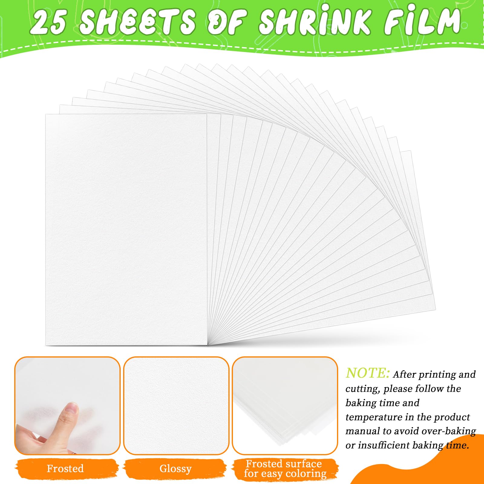 OFNMY 25 sheets of printable Shrinky Dink for bright results.